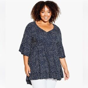 Avenue Women's Plus Size Tunic Harper Shirt 26/28